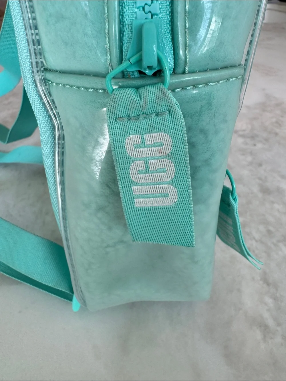 UGG Teal Mini Shearling Backpack
